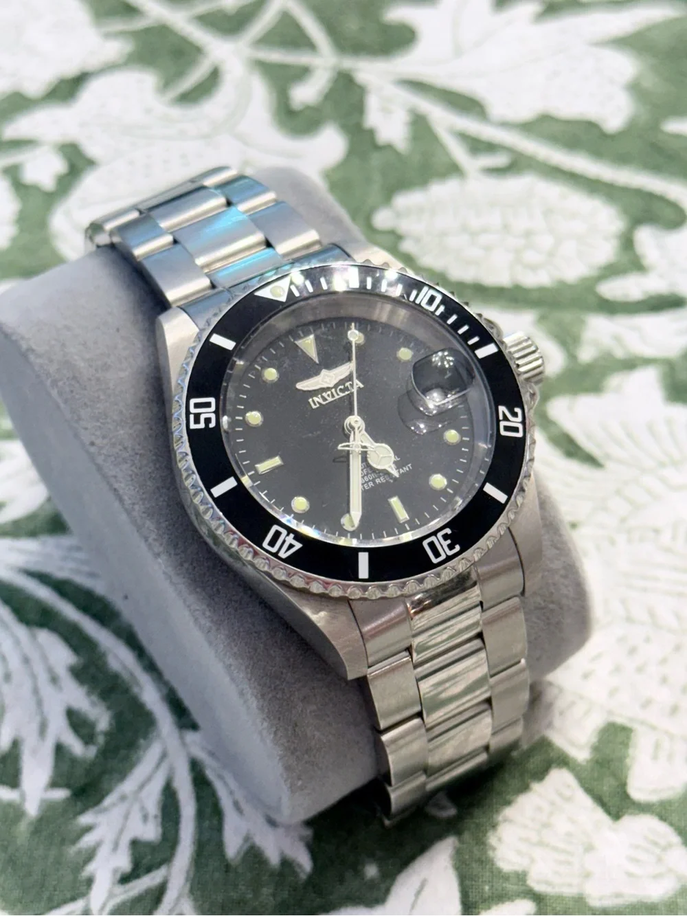 Invicta Pro Diver Stainless Steel Black Dial Watch